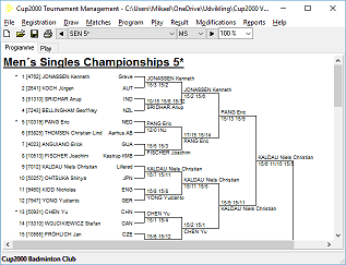 Tournament software for badminton, padel, pickleball, squash and tennis